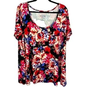 Torrid Perfect Super Soft Knit Crew Neck Short Sleeve Tee Red 2X